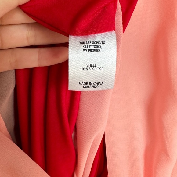 L'Academie by Marianna Marin Midi Dress Red and Pink‎ Size Small - Picture 7 of 9